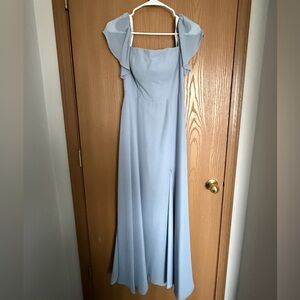 Azazie Light Blue Maxi Dress